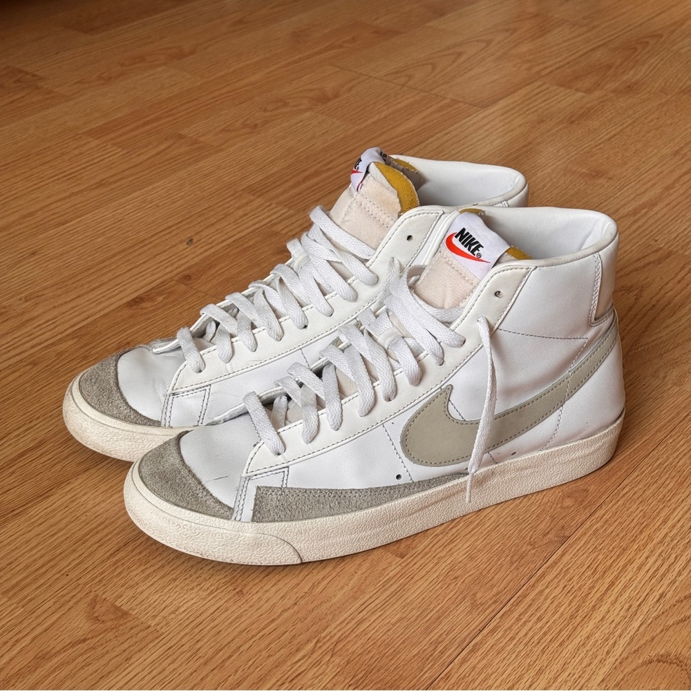 🚨🚨Send offers!!!🚨🚨 Nike Men's White and Gray Blazer High - SZ 11.5